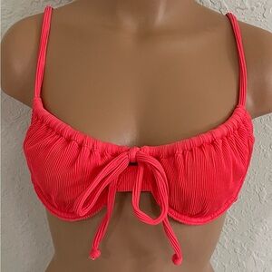 Kulani Kinis underwire ribbed bikini top NWOT